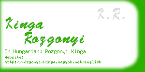kinga rozgonyi business card